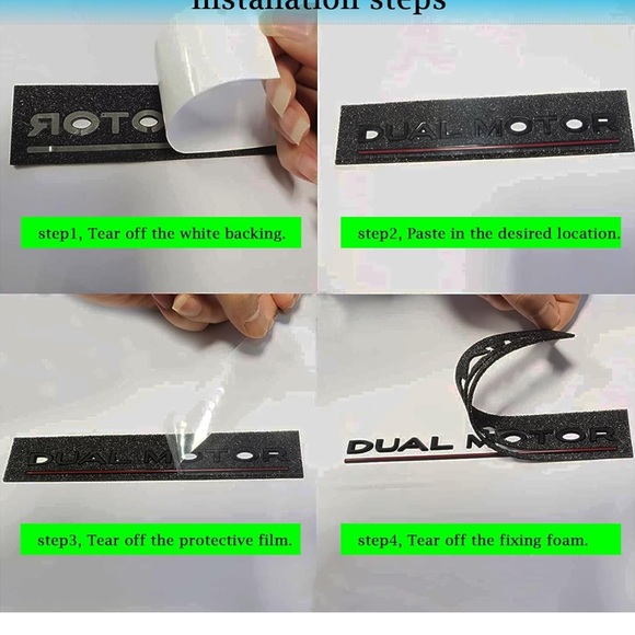 Tesla model 3 Y Dual motor performance badge 3D metal rear trunk Emblemsticker - Picture 4 of 6